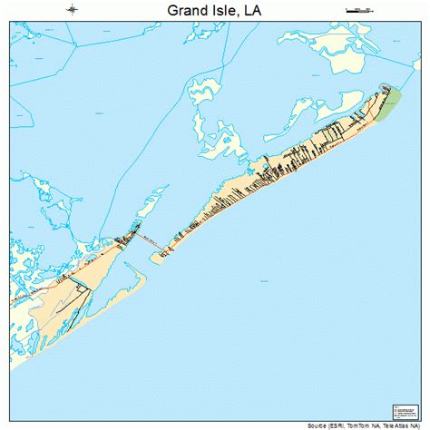 Grand Isle Louisiana Street Map 2230830