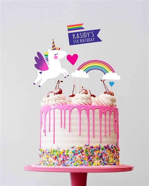 Unicorn Cake Topper Craft Supplies & Tools Cake Toppers & Picks etna.com.pe