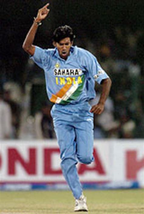 Lakshmipathy Balaji celebrates the wicket of Yasir Hameed ...