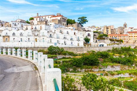 The italian village of Monte Sant'Angelo, Foggia in Apulia, Italy - e ...