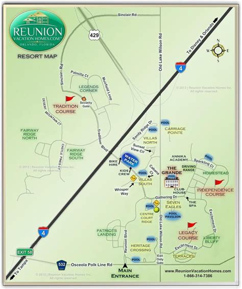 Reunion Resort Area Map | Map of Orlando Florida | Orlando florida vacation, Florida vacation ...