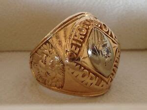 1957 Detroit Lions NFL Championship Ring 14K Gold Diamond Superbowl