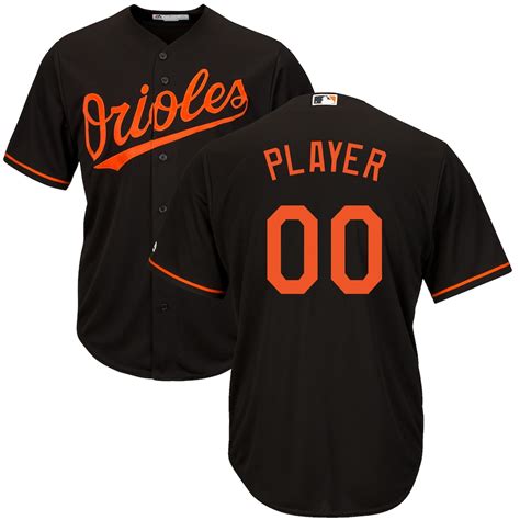 Majestic Baltimore Orioles Black Cool Base Custom Jersey