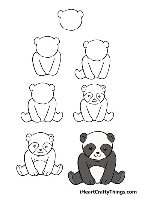 Steps To Draw A Panda