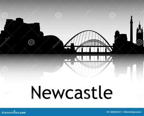 Newcastle United Kingdom City Skyline Vector Silhouette | CartoonDealer.com #135980668