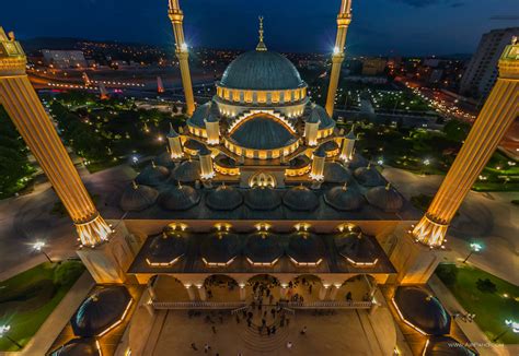 Akhmad Kadyrov Mosque at night #7