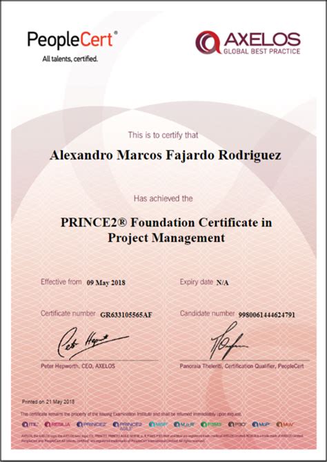 PRINCE2 Foundation Certificate in Project Management