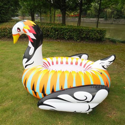 Giant Pool Floats Inflatable Color Swan Swimming Floating Inflatable Float Mattress Fun Water ...