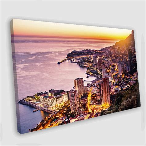 Monaco Canvas Art Monaco Skyline Monaco Wall Art Monaco Print - Etsy