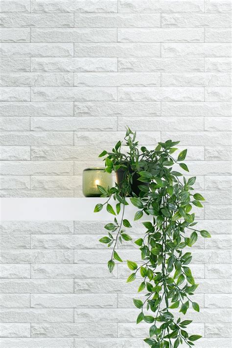 Peel & Stick Self Adhesive Wallpaper Brick Peel and Stick White Brick ...