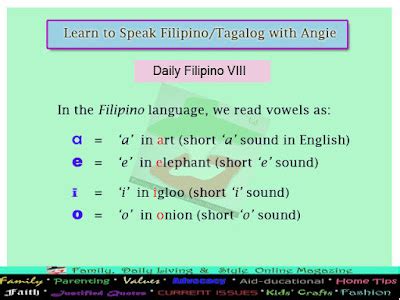 FDLS Online Magazine: Speak Filipino: Reading Vowels
