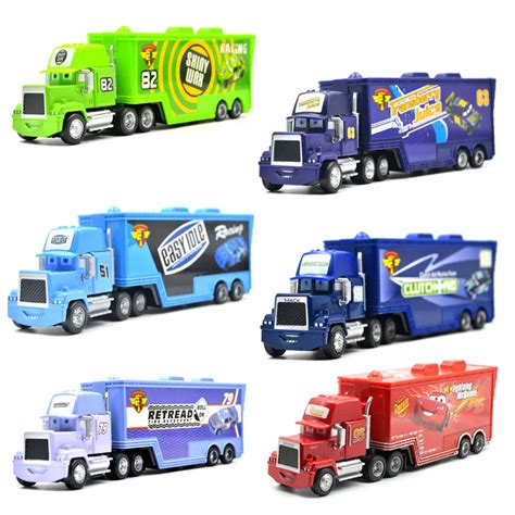 Disney Pixar Cars 3 9 Styles Mack Truck McQueen Uncle 1:55 Diecast Metal Alloy And Plastic Modle ...