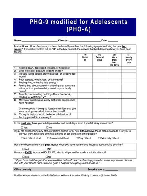 Phq A - Fill Online, Printable, Fillable, Blank | pdfFiller