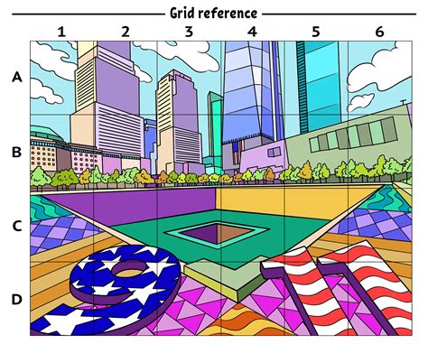 Collaborative Poster for Coloring: 9/11 Patriotic Day | Free Printable Papercraft Templates