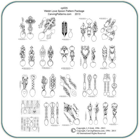 Welsh Love Spoons Patterns – Classic Carving Patterns