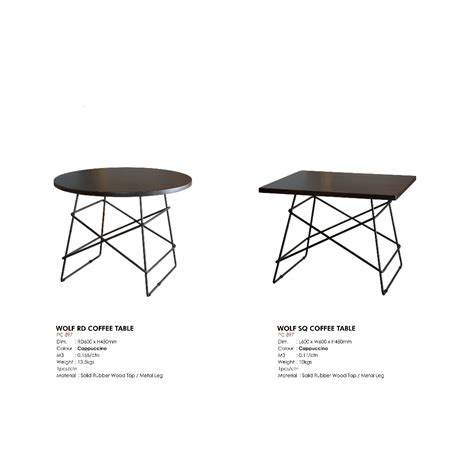 WOLF Coffee Table/ Solid Wood Coffee Table | Shopee Malaysia