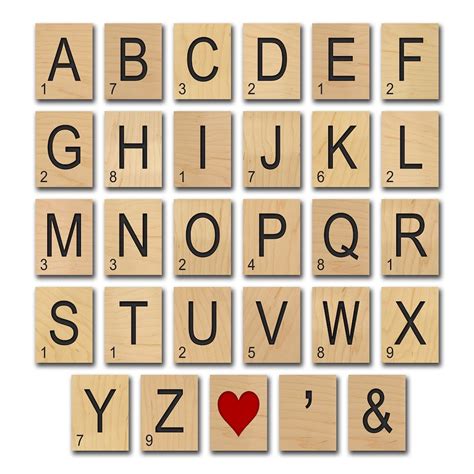 Scrabble Wall Art Template - Vango Arts