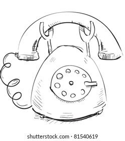 Old Telephone Sketch Cartoon Icon Stock Vector (Royalty Free) 81540619 | Shutterstock