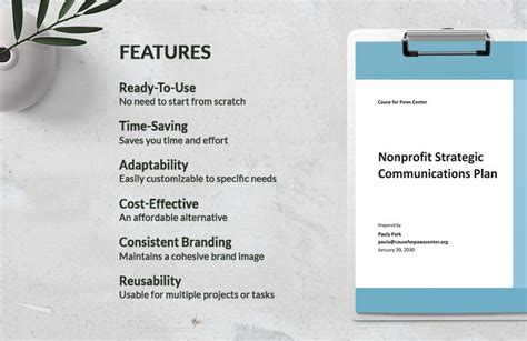 Nonprofit Strategic Communications Plan Template in PDF, Word, Pages ...