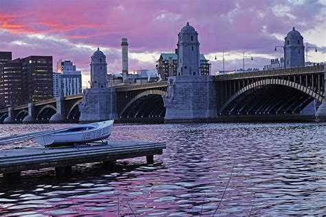 Sunset over the Longfellow Bridge Boston MA Charles River Photograph by Toby McGuire - Fine Art ...