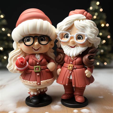 Santa And Mrs Clause Figures Free Stock Photo - Public Domain Pictures