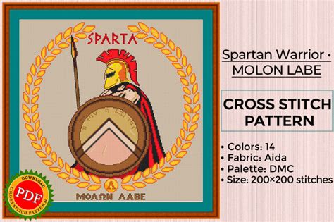 Spartan Cross Stitch Pattern | Spartan Warrior By LarisaStitch ...