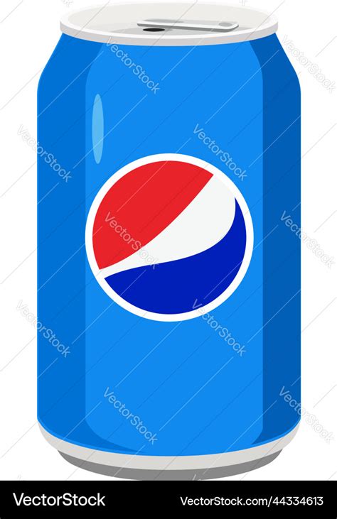 Blue pepsi can on a white background Royalty Free Vector