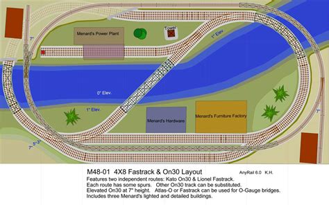 Novel 4X8 layout plan with Fastrack O-36 plus an On30 loop | O Gauge Railroading On Line Forum