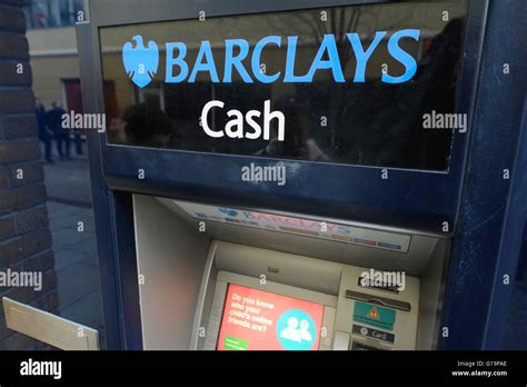 Bank banking UK Barclays ATM Stock Photo - Alamy