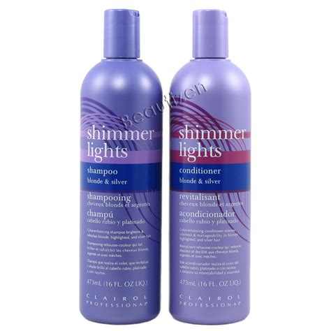 Clairol Shimmer Lights Blonde & Silver Shampoo 16 oz & Conditioner 16 oz Set - Shopolle.com