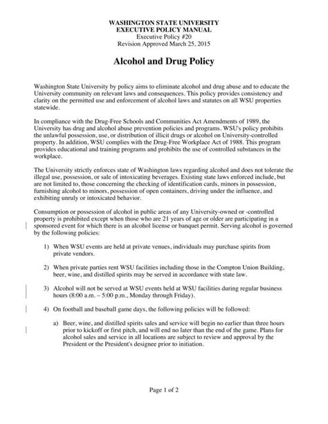 6+ Drug & Alcohol Policy Templates - PDF, DOC | Free & Premium Templates