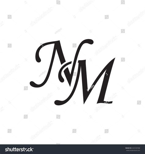 Nm Initial Monogram Logo Stock Vector (Royalty Free) 343103768 ...