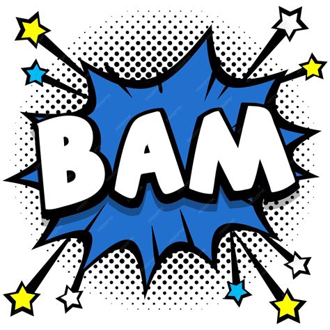 Bam Explosion Burst Cartoon Pop-art Comic Bubble Digital Art By Shawn ...