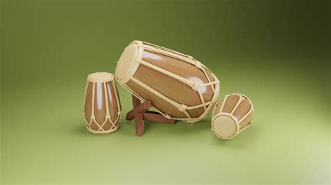 Kendang PercussionOBJ FBX 3D model - TurboSquid 2106806