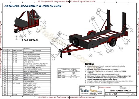 Single Axle Flatbed Car Trailer Plans - New Release - TRAILER PLANS