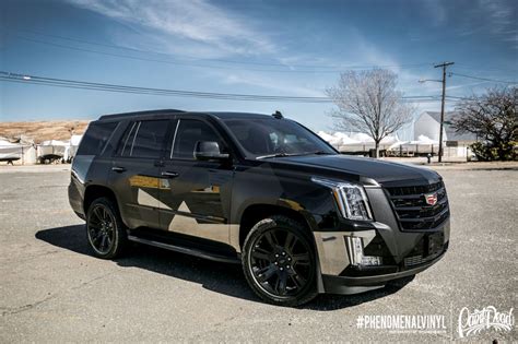 2015 Cadillac Escalade in Custom Black Camo - PHENOMENALVINYL