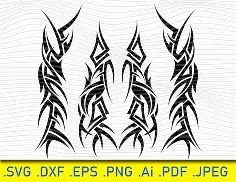 Tribal Tattoo SVG Tribal Swirl Art Svg Svg for Cricut - Etsy