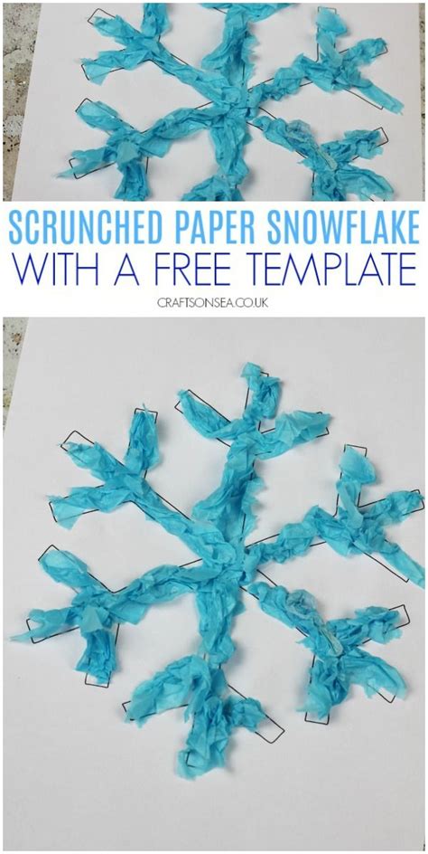 4 Easy Snowflake Crafts for Kids (Uses FREE Template) | Snowflake craft ...