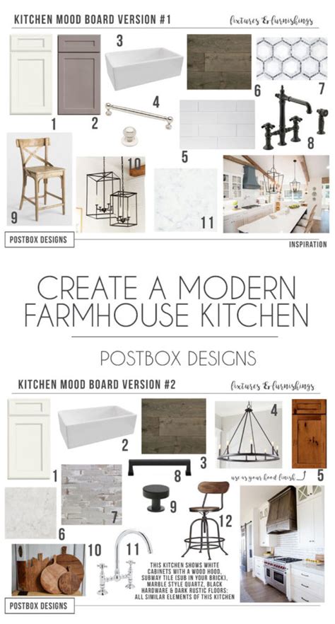 Farmhouse Kitchen: 4 Mood Boards to Create Your Dream Kitchen - Postbox Designs