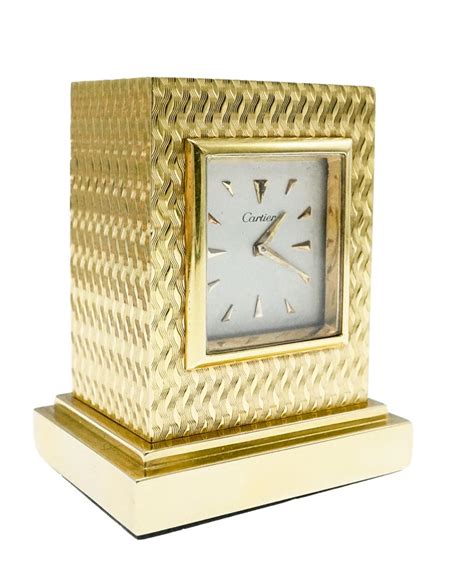 Cartier, Gold Travel Clock at 1stDibs