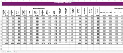 Uk Payslip Template Excel