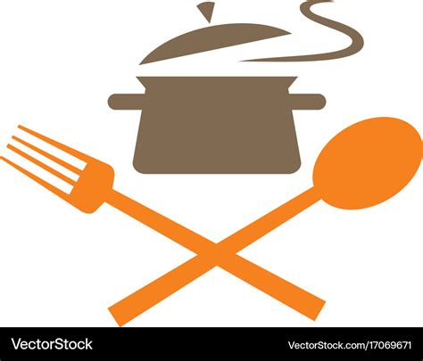 Cook food kitchen logo Royalty Free Vector Image