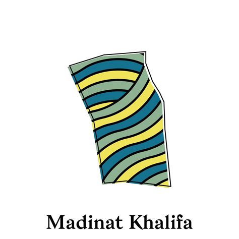 Madinat Khalifa City map. map of the Qatar Country. Borders of for your ...