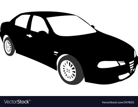 Silhouette of car black Royalty Free Vector Image