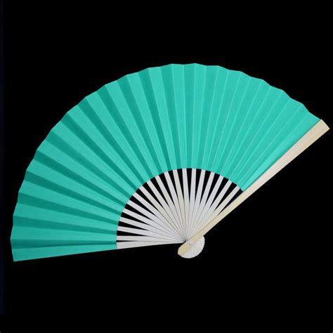 9" Water Blue Paper Hand Fans for Weddings, Premium Paper Stock (10 Pack) | Hand Fans | Luna ...