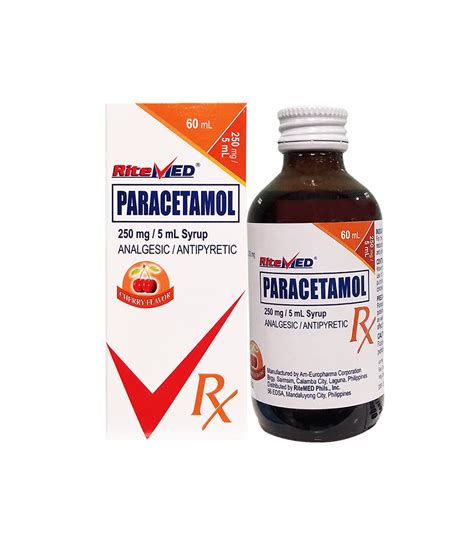 Paracetamol 250 mg / 5 ml 60 ml - Ritemed - Rose Pharmacy Medicine Delivery