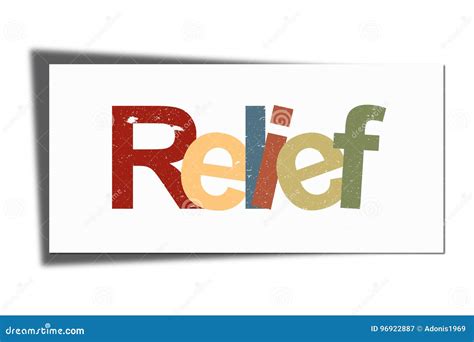 Relief Sign Cartoon Vector | CartoonDealer.com #96922887