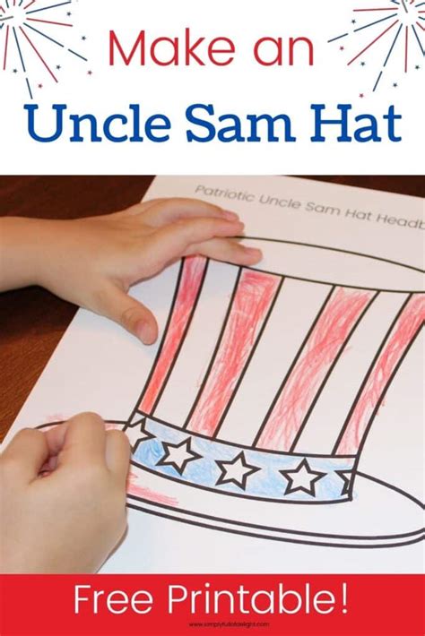 Uncle Sam Hat Craft (Free Printable!) - Simply Full of Delight