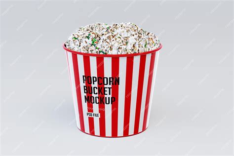 Premium PSD | Popcorn bucket mockup design