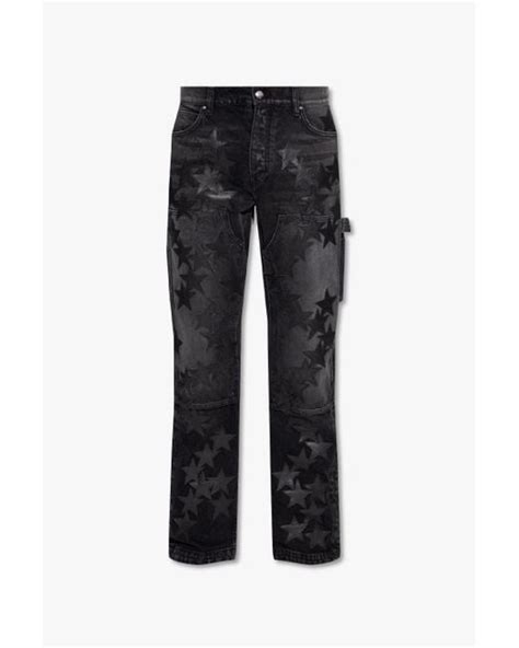 Amiri Jeans With Star-shaped Patches in Black for Men | Lyst